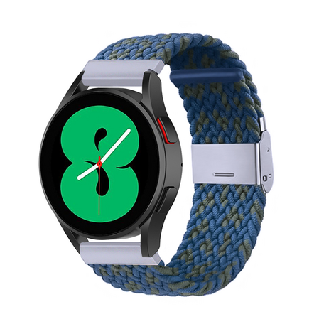 Samsung Galaxy Watch 4 - 40mm / 44mm - Geflochtenes Armband - Blau / grün marmoriert