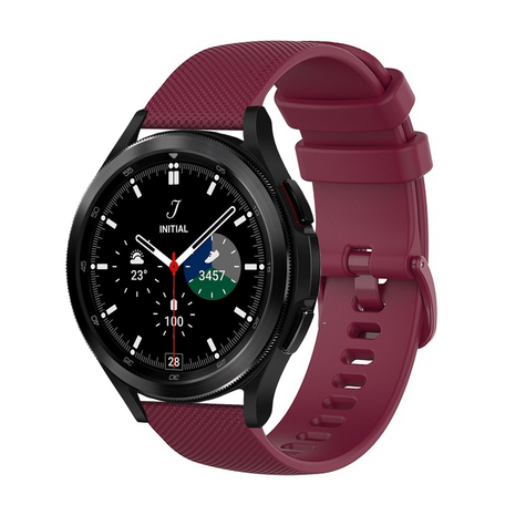 Samsung Galaxy Watch 4 Classic - 42mm & 46mm - Sportarmband mit Muster - Weinrot