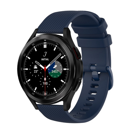Samsung Galaxy Watch 4 Classic - 42mm & 46mm - Gemustertes Sportarmband - Dunkelblau