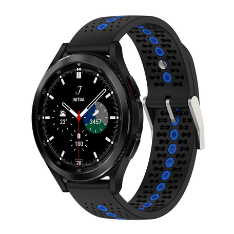 Samsung Galaxy Watch 4 Classic - 42mm & 46mm - Dot Pattern Armband - Schwarz mit blau