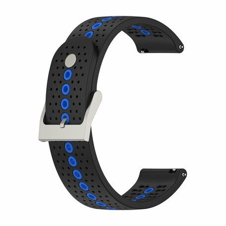 Samsung Galaxy Watch 4 Classic - 42mm & 46mm - Dot Pattern Armband - Schwarz mit blau