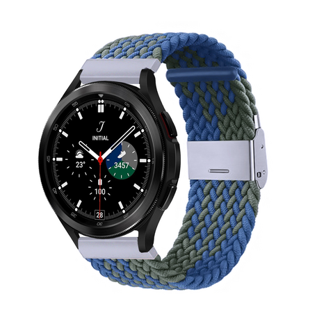 Samsung Galaxy Watch 4 Classic - 42mm / 46mm - Geflochtenes Armband - Grün / Blau