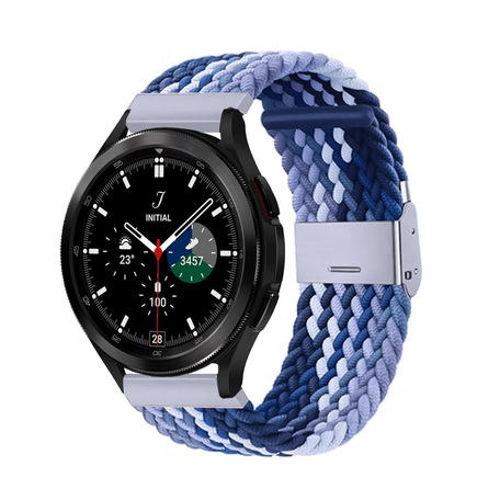 Samsung Galaxy Watch 4 Classic - 42mm / 46mm - Geflochtenes Armband - Blau marmoriert
