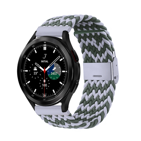 Samsung Galaxy Watch 4 Classic - 42mm / 46mm - Geflochtenes Armband - Grün / Grau