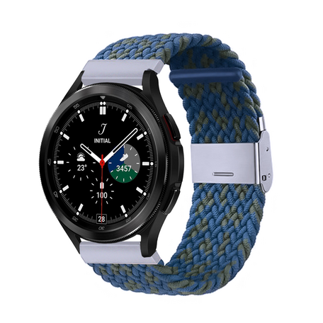 Samsung Galaxy Watch 4 Classic - 42mm / 46mm - Geflochtenes Armband - Blau / grün marmoriert