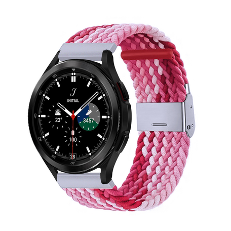 Samsung Galaxy Watch 4 Classic - 42mm / 46mm - Geflochtenes Armband - Rosa marmoriert