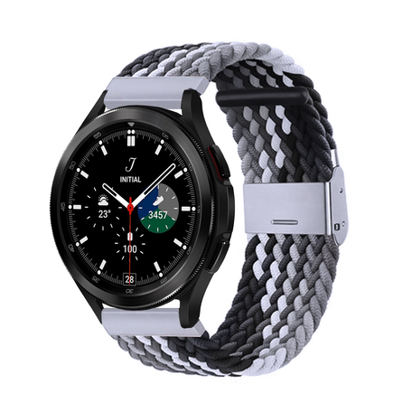 Samsung Galaxy Watch 4 Classic - 42mm / 46mm - Geflochtenes Armband - Grau / Schwarz