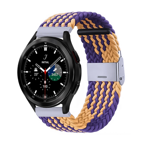 Samsung Galaxy Watch 4 Classic - 42mm / 46mm - Geflochtenes Armband - Ocker / lila