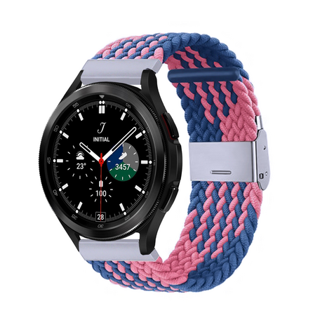 Samsung Galaxy Watch 4 Classic - 42mm / 46mm - Geflochtenes Armband - Blau / rosa