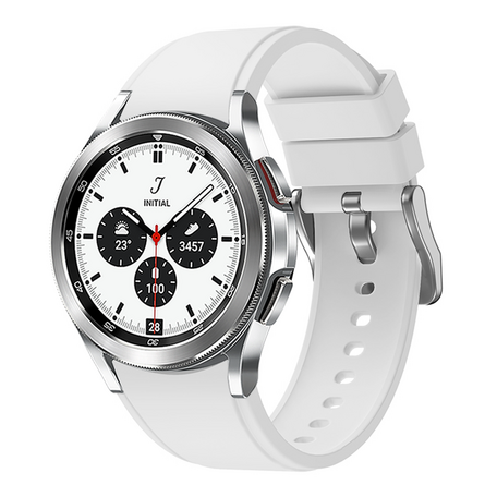 Samsung Galaxy Watch 4 Classic - 42mm & 46mm - Silikon-Sportband - Weiß