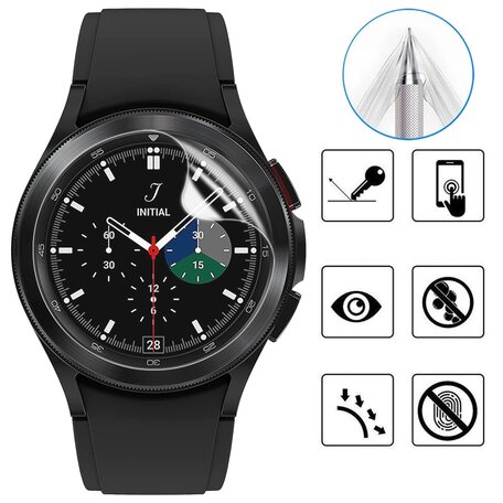 Displayschutzfolie - Vollschutz - Geeignet für die Samsung Galaxy Watch 4 Classic - 46mm