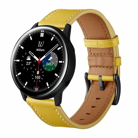 Samsung Galaxy Watch 4 Classic - 42mm & 46mm - Lederarmband - Gelb