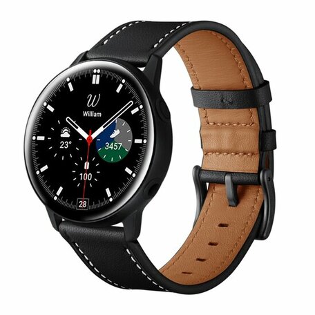 Samsung Galaxy Watch 4 Classic - 42mm & 46mm - Lederarmband - Schwarz