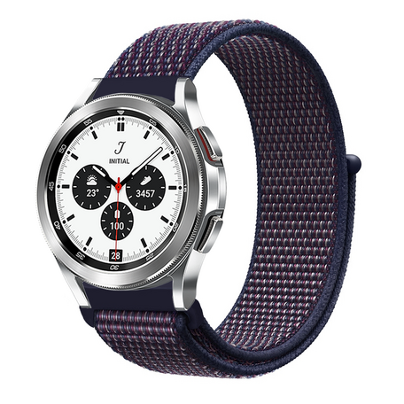Samsung Galaxy Watch 4 Classic - 42mm / 46mm - Sport Loop Armband - Navy / dunkel lila melange