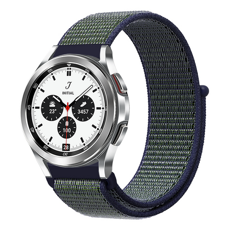 Samsung Galaxy Watch 4 Classic - 42mm / 46mm - Sport Loop Armband - Blau mit grünem Band