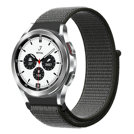 Samsung Galaxy Watch 4 Classic - 42mm / 46mm - Sport Loop Armband - Dunkelgrün mit grauem Band