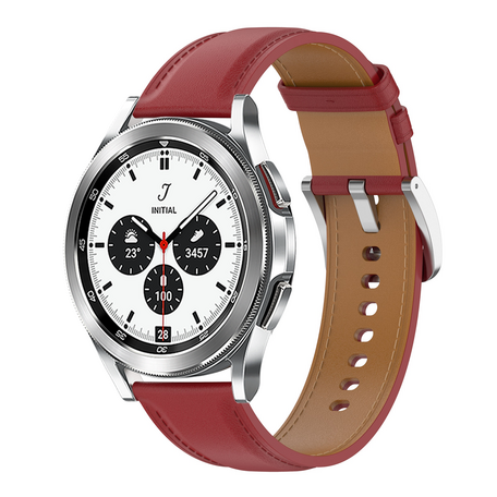 Samsung Galaxy Watch 4 Classic - 42mm / 46mm - Luxus-Lederarmband - Bordeaux