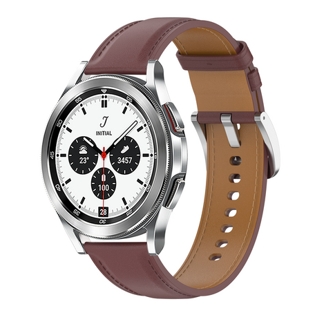 Samsung Galaxy Watch 4 Classic - 42mm / 46mm - Luxus-Lederarmband - Dunkelbraun