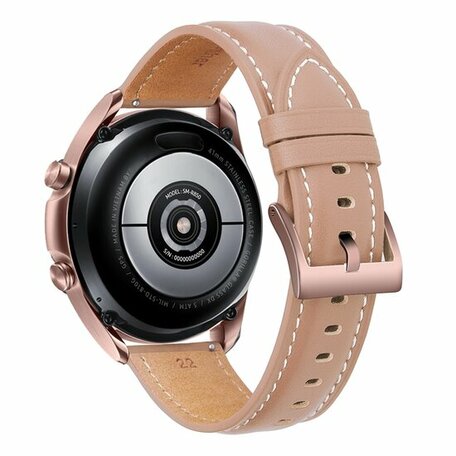 Samsung Galaxy Watch 3 - 41mm - Premium-Lederarmband - Hellrosa