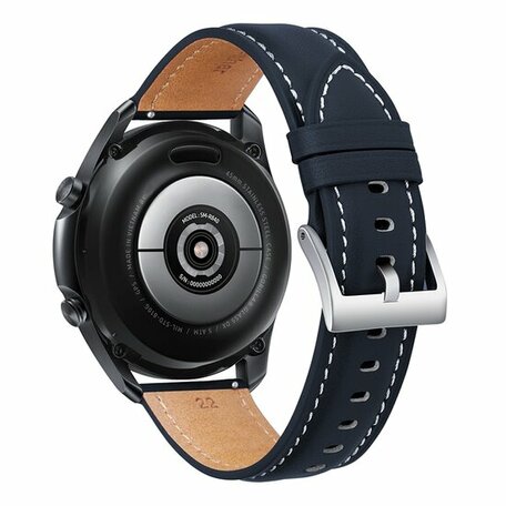 Samsung Galaxy Watch 3 - 41mm - Premium-Lederarmband - Dunkelblau