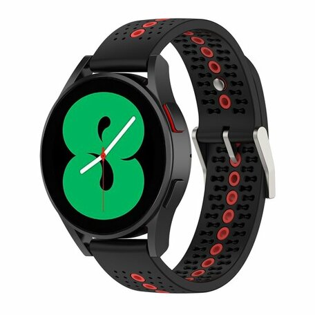 Samsung Galaxy Watch Active 2 - Dot Pattern Armband - Schwarz mit Rot