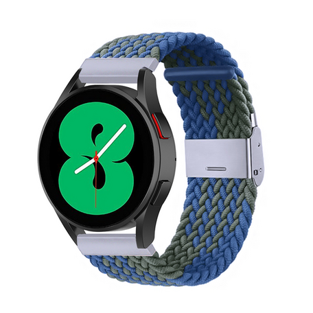 Samsung Galaxy Watch Active 2 - Geflochtenes Armband - Grün / Blau