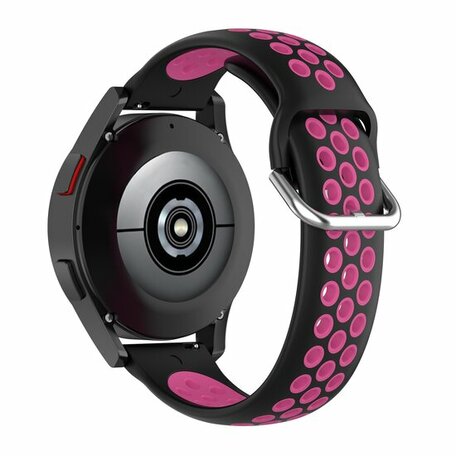 Samsung Galaxy Watch Active 2 - Silikon-Sportband mit Schnalle - Schwarz + Rosa