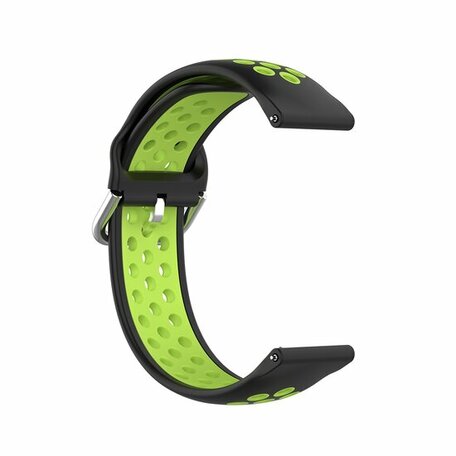 Samsung Galaxy Watch Active 2 - Silikon-Sportband mit Schnalle - Schwarz + Grün