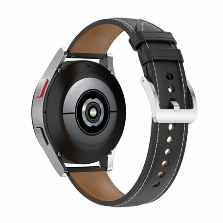 Samsung Galaxy Watch Active 2 - Luxuriöses Lederarmband - Schwarz