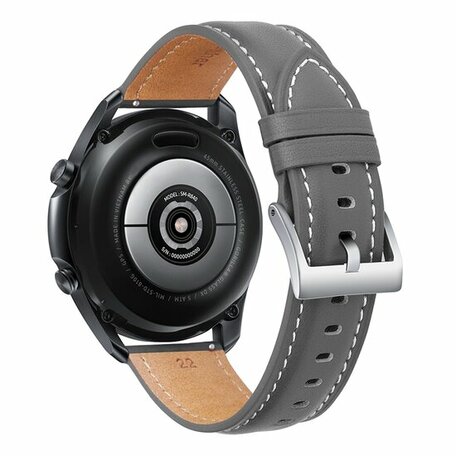 Samsung Galaxy Watch - 42mm - Premium-Lederarmband - Grau