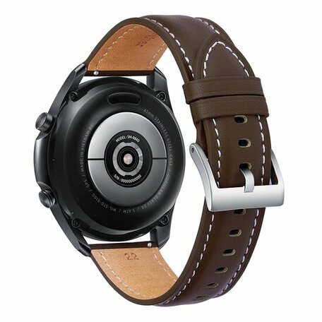 Samsung Galaxy Watch - 42mm - Premium-Lederarmband - Dunkelbraun