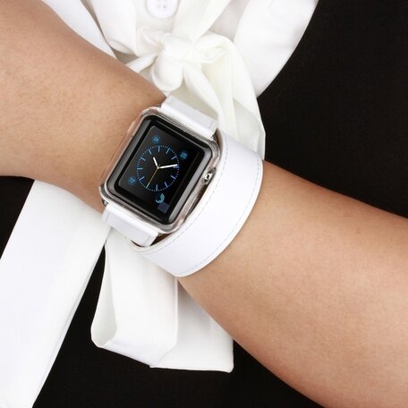 Kakapi Double Strap Armband - Weiß - Geeignet für Apple Watch 42mm / 44mm / 45mm / 49mm