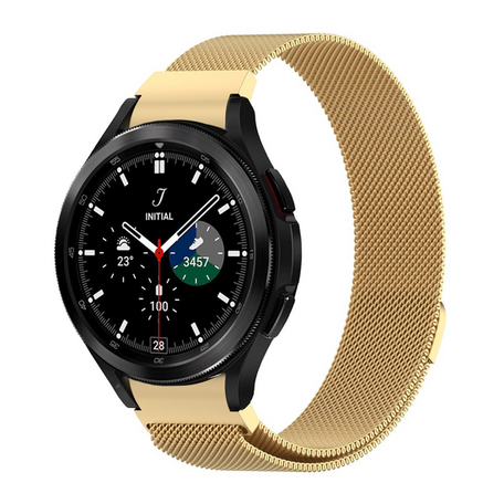 Samsung Galaxy Watch 4 Classic - 42mm / 46mm - Milanaise-Armband (runder Anschluss) - Gold