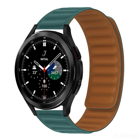 Silikon Loop Armband - Dunkelgrün - Samsung Galaxy Watch 4 Classic - 42mm / 46mm