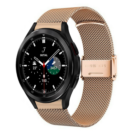 Samsung Galaxy Watch 4 Classic - 42mm & 46mm - Milanaise-Armband mit Schließe - Champagner Gold