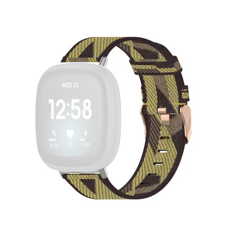 Fitbit Versa 3 & Sense 1 - Canvas Armband - Gelb