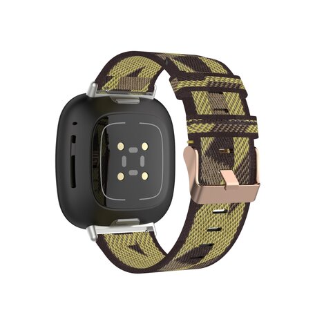 Fitbit Versa 3 & Sense 1 - Canvas Armband - Gelb