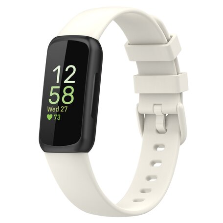 Fitbit Inspire 3 - Sportarmband mit Schnalle - Größe: Small - Creme weiß