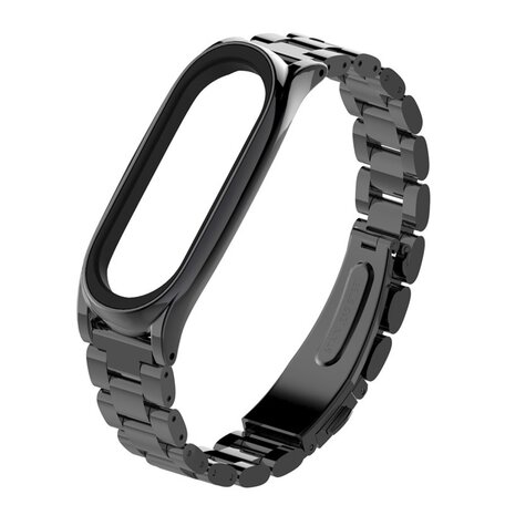 Metallgliederarmband für Xiaomi Mi Band 3/4/5/6/7 - Schwarz