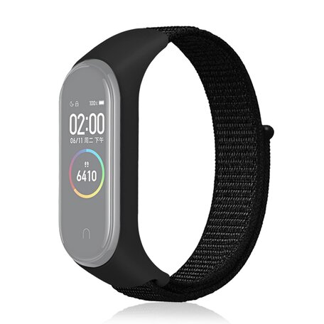 Nylon-Gewebeband Xiaomi Mi Band 3 / 4 / 5  / 6 / 7 - Schwarz