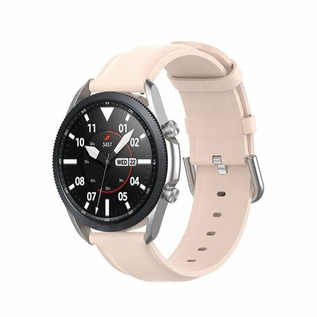 Klassisches Lederarmband - Rosa - Samsung Galaxy Watch Active 2
