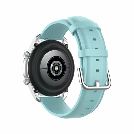 Klassisches Lederarmband - Blau - Samsung Galaxy Watch Active 2