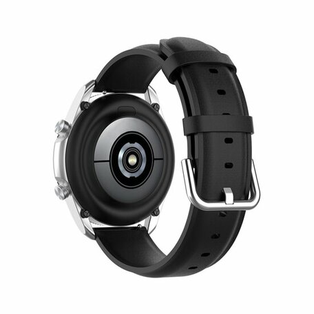 Klassisches Lederarmband - Schwarz - Samsung Galaxy Watch Active 2