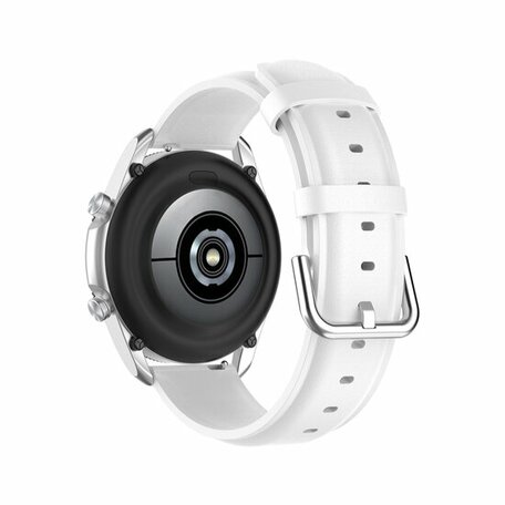 Klassisches Lederarmband - Weiß - Samsung Galaxy Watch Active 2