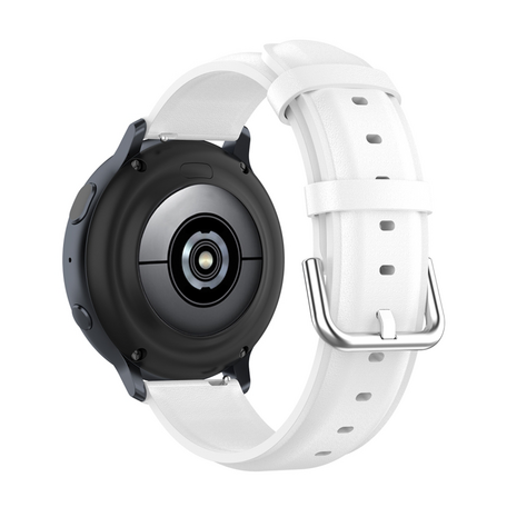 Klassisches Lederarmband - Weiß - Samsung Galaxy Watch 4 - 40mm & 44mm