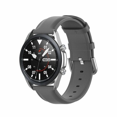 Klassisches Lederarmband - Grau - Samsung Galaxy Watch 4 Classic - 42mm & 46mm