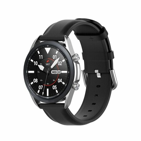 Klassisches Lederarmband - Schwarz - Samsung Galaxy Watch 4 Classic - 42mm & 46mm