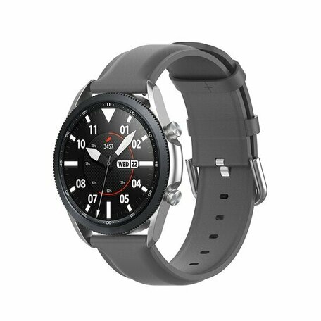 Klassisches Lederarmband - Grau - Samsung Galaxy Watch - 42mm