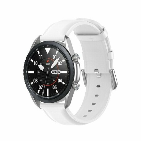 Klassisches Lederarmband - Weiß - Samsung Galaxy Watch - 42mm