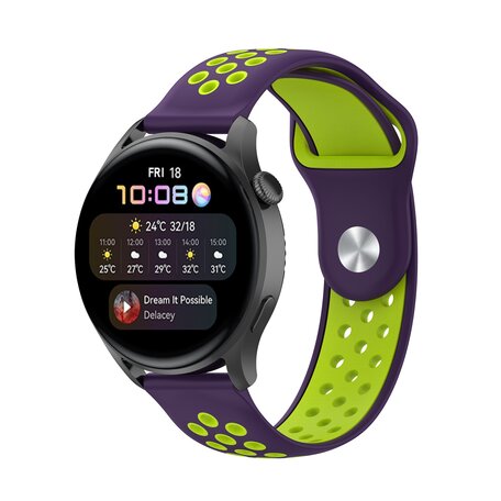 Sport Edition - Lila + grün - Samsung Galaxy Watch 3 - 45mm